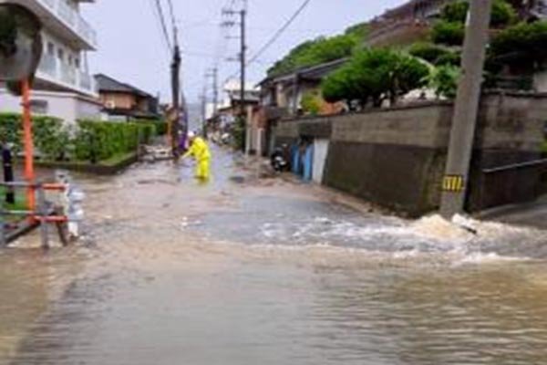 三瓶町朝立地区 浸水被害