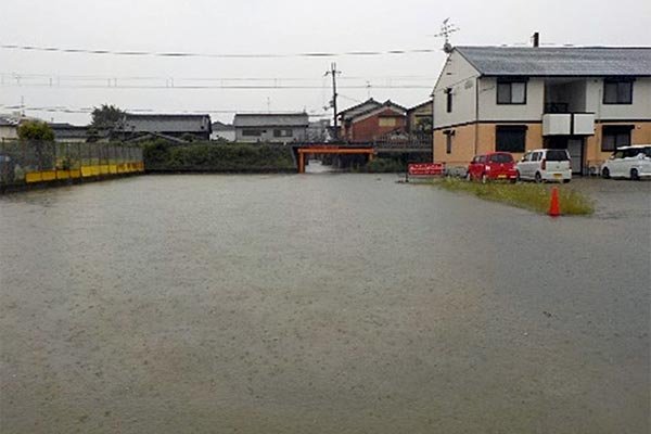 冠水状況（有井）